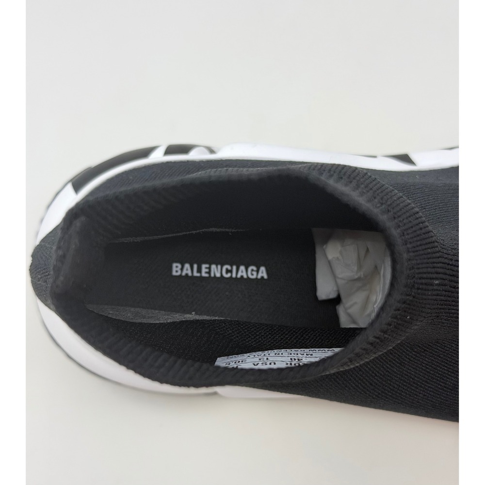 Balenciaga Speed Graffiti Trainer Black/White Size 14 US 47 EU - Picture 7 of 10